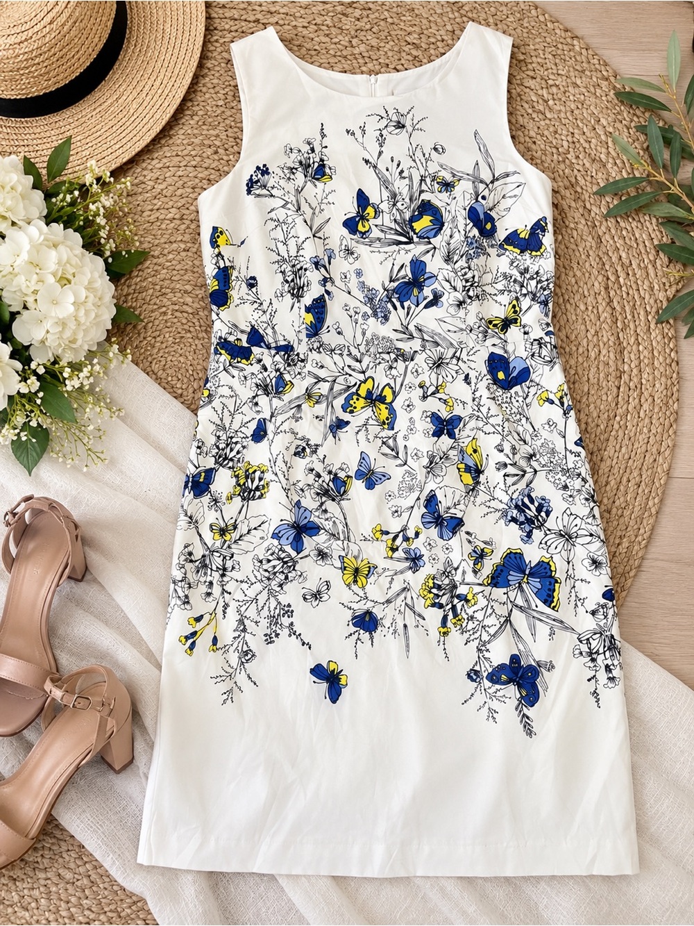✨ RSVP by Talbots Butterfly Floral Sheath Dress NWT- Size 10 ✨